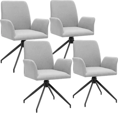 Produktbild von tectake® Drehbarer Armlehnstuhl Daya robuster Webstoff, gepolstert 55,5 x 58 x 87 cm