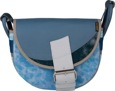 Immagine prodotto di Borsa a tracolla in pelle blu da donna, modello Freshman Mini