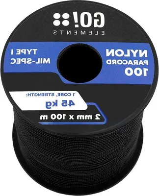 Obrázek produktu pro Nylonové bezpečnostní lano 2 mm – univerzální – do 45 kg – černé lano