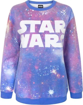 Obrázok produktu pre Dámska mikina Star Wars s vesmírnym vzorom NS4263 (2XL) (Viacfarebná)