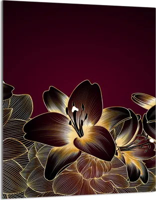Produktbild von Herdabdeckplatte 40x52 Glaskeramikkochfeld Abdeckung Spritzschutz Glasplatte Deko Schneidebrett, Orchidee Braun