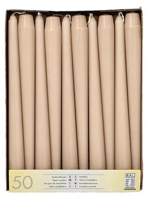 Produktbild von Papstar Leuchterkerzen puder Ø 2,2 cm · 25 cm, 2 x 50 Stück