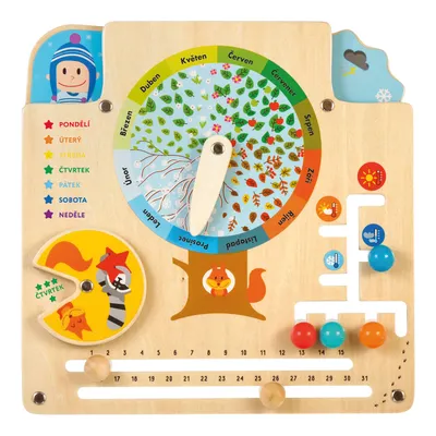 Produktbild von Lucy & Leo 322 Naturkalender - Lerntafel aus Holz