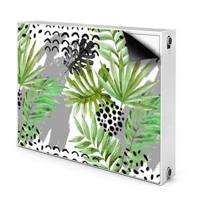 Produktbild von Magnet Heizung Verkleidung Abdeckung Heizung Heizkörperabdeckung 110x60 cm - Tropisch, Blätter
