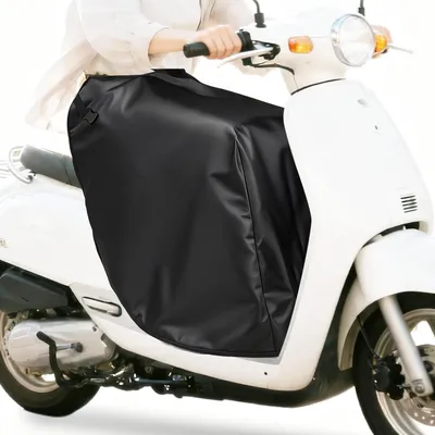 Produktbild von Roller-Sitzbezug - Winterdecke für Roller - Für eine warme Fahrt - Wasserdichtes Oxford-Material - Maximale Taillenumfang: 140 cm - Schwarz
