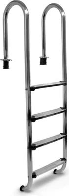 Produktbild von Pool Leiter Edelstahl Engholm für 150 cm tiefe Becken Tiefbecken Einbauleiter 4 Stufen