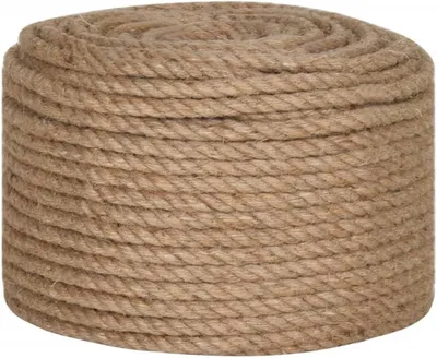 Produktbild von Juteseil mit 25 m Länge und 12 mm Durchmesser aus natürlicher Jute für Bastel-, Garten- und Verpackungsarbeiten