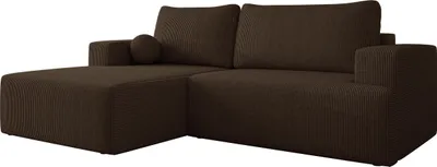Produktbild von MIRJAN24 Ecksofa Mivo Cord, Wohnzimmmer L-Form mit Schlaffunktion und Bettkasten (Farbe: Poso 06, Seite: Links)