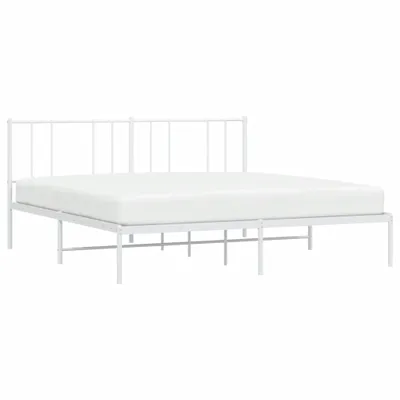 Produktbild von "im Sonderangebot"Bettgestell - CLORIS - Doppelbett - Robust und langlebig - mit Kopfteil Metall Weiß 180x200 cm - Einfache Montage -  - DEMöbel3473242