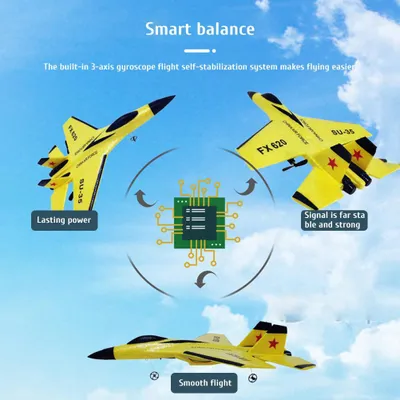 Image de Enfants Télécommande Drone Avion Montage LED EPP Mousse Planeur Jouet pour Yard Park herbe électrique