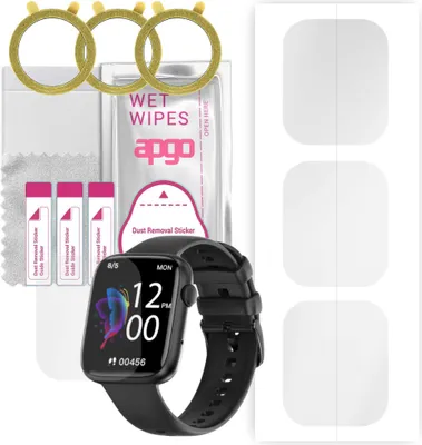 Produktbild von apgo 3 Stück Schutzfolie, klar, kompatibel mit Kello DX103 Smartwatch, Hydrogel Displayschutzfolie mit Positionierhilfe, Displayfolie, robust und kratzfest
