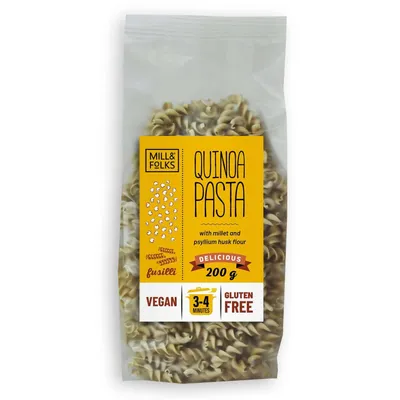 Produktbild von Mill & Folks Quinoa Fusilli mit Hirsemehl 200g