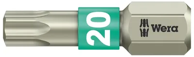 Image de Embouts Torx Wera 3867/1 TS, acier inoxydable TX 20 x 25,0 mm - 071034