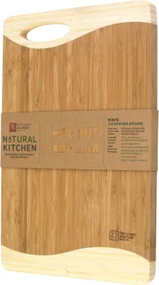 Produktbild von Bamboo Schneidebrett wave nachhaltiges Küchenzubehör 38x25x2 cm