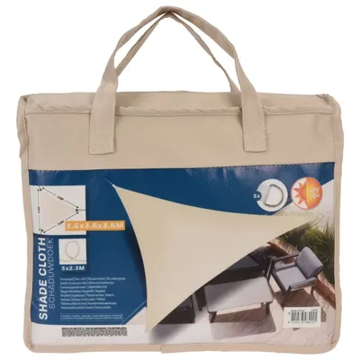 Produktbild von ProGarden Sonnensegel 3,6x3,6x3,6 m Creme Dreieckig