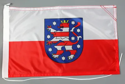 Produktbild von Bootsflagge Thüringen 30x45 cm Motorradflagge Bootsfahne