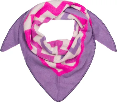 Produktbild von styleBREAKER Damen XXL Web Dreieck Schal mit buntem Zick-Zack Zacken Muster, Dreiecktuch, Winter Schal warm weich, Tuch 01020049