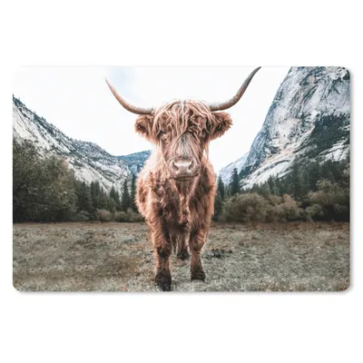 Produktbild von MuchoWow® Mauspad Mousepad Schottischer Highlander - Berg - Tiere 27x18 cm - Mousepads - Maus Mat - Pad - Mausunterlage - Büroartikel - Desk Matten