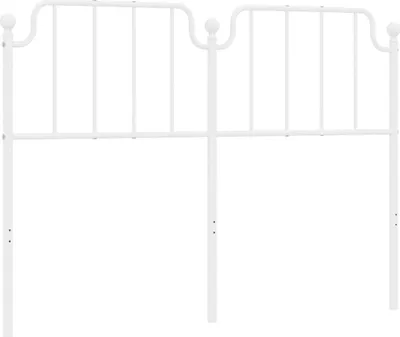 Produktbild von vidaXL Ersatz-Kopfteil Metall Weiß 150 cm