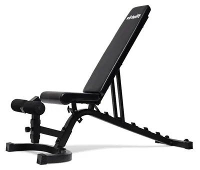 Zdjęcie produktu dla Regulowana ławeczka do ćwiczeń, podstawowa wersja - maksymalne obciążenie 250 kg - wymiary 170x47x50 cm - stal stopowa - kolor czarny