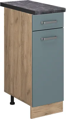 Produktbild von Küchenunterschrank Vicco R-Line Blau-Grau 30 cm , AP Anthrazit, Model 46822