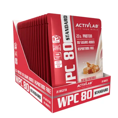 Image de 20 x Activlab WPC 80 Standard sachet 30g concentré de protéine de lactosérum saveur caramel salé