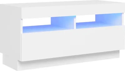 Produktbild von vidaXL TV-Schrank mit LED-Leuchten Weiß 80x35x40 cm