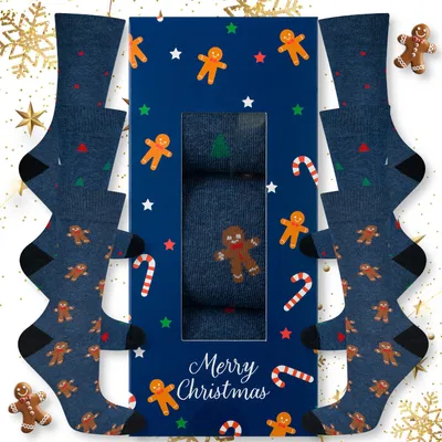 Produktbild von 3x Herren Weihnachtssocken Gr. 40-45 von SOXO – Weihnachtsgeschenke für Männer