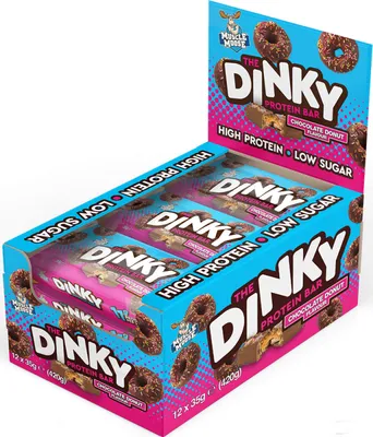 Produktbild von Muscle Moose Dinky Protein Bar- 12x 35 g Riegel Chocolate Donut