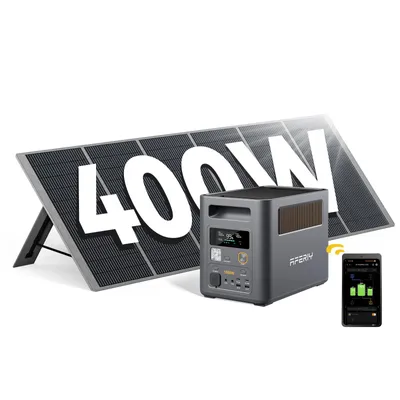 Produktbild von AFERIY P180 Pro 1800 W 1024 Wh Powerstation mit 400 W Solarpanel, erweiterbar auf 5120 Wh, für Camping und Zuhause