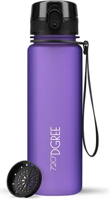Produktbild von uberBottle softTouch Trinkflasche mit Sieb 500ml / Ultra Violet/ 720DGREE