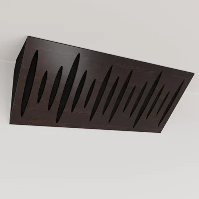 Produktbild von 2er-Pack – Schmale akustische Eck-Bassfalle mit Samtstoff | 23x50x10 cm |Reflexion - Schalldämmung | [PULSE (Horizont) - Wenge |Schwarz]