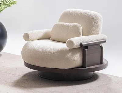 Image de Beiger Luxus Sessel Wohnzimmer Polstersessel Designer Textilmöbel