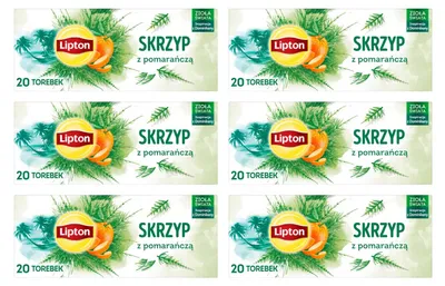 Produktbild von Lipton Schachtelhalmtee mit Orange 6x 20 Teebeutel - Kräutertee Tee Beutel