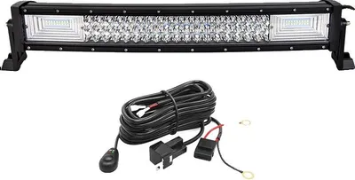 Image de Barre lumineuse à LED, forme courbée, haute luminosité, 22 pouces avec jeu de fils