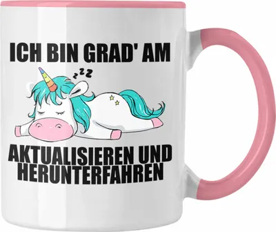 Produktbild von Trendation - Lustige Einhorn Spruch Mitarbeiter Geschenk Arbeitskollege Tasse Kollegin Abschiedsgeschenk (Rosa)