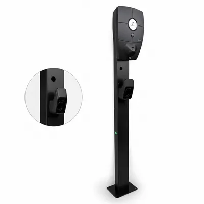 Image de LDY Poteau pour borne de recharge Zaptec Pro, acier noir 149 cm