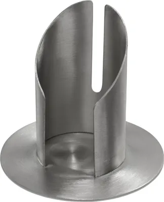 Produktbild von INNA-GLAS Kerzenhalter Messing Constance, für Kerzen ca. Ø5cm, vernickelt, matt gebürstet, Silber, 9cm, Ø10cm - Kerzenständer