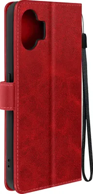 Produktbild von Avizar, Nothing Phone 2 Wallet-Cover, Portemonnaie Hülle mit Handschlaufe, Rot