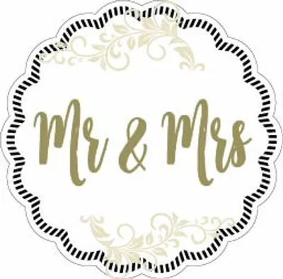 Produktbild von Tassendeckchen "Mr & Mrs" aus Tissue 9-lagig, Ø 90 mm, 100 Stück - Untersetzer