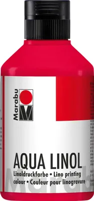 Zdjęcie produktu dla Marabu 15100013032 Marabu Aqua-Linoldruckfarbe, karminrot, 250 ml