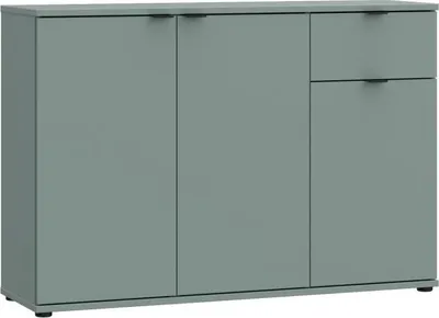Image de Buffet GANYMEDE, 3 Portes, 1 Tiroir, Sauge, 119,8 x 34,1 x 82,3 cm