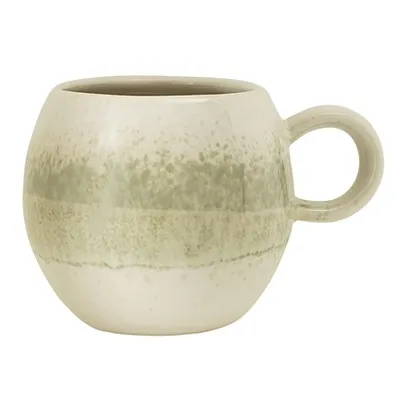 Produktbild von Bloomingville Tasse Paula grün creme Becher mit Henkel 300 ml Keramik