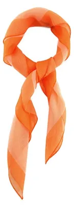 Produktbild von TigerTie Damen Chiffon Nickituch in lachs orange mit Bordüre - Größe 58 cm x 58