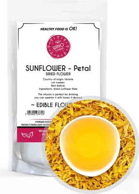 Produktbild von Getrocknete Sonnenblumenblätter, 20 g, essbare Blüten