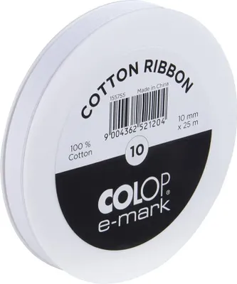 Immagine prodotto di COLOP  155755 COLOP Textilband für e-mark go, 10 mm x 25 m, weiß