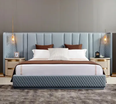 Immagine prodotto di Camera da letto grande letto matrimoniale letti di design struttura in legno letto imbottito