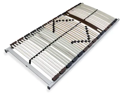 Produktbild von Lattenrost 100x200 cm Traglast 200 kg fertig montiert 40 Latten Härteverstellung Birkenschichtholz 7-Zonen Mittelgurt