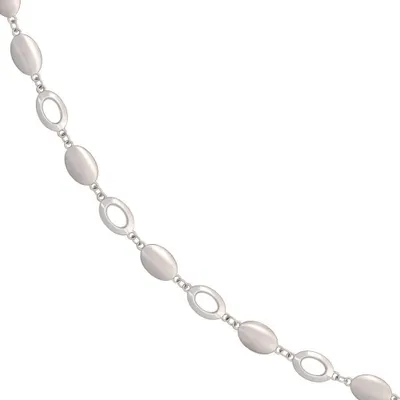 Produktbild von 10,7mm Halskette Collier Halsschmuck 585 Gold Weißgold teilmatt 44,5cm Damen