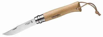 Produktbild von Opinel-Messer Nr. 8, Sandvik 12C27, naturfarb. Buchenholzgriff